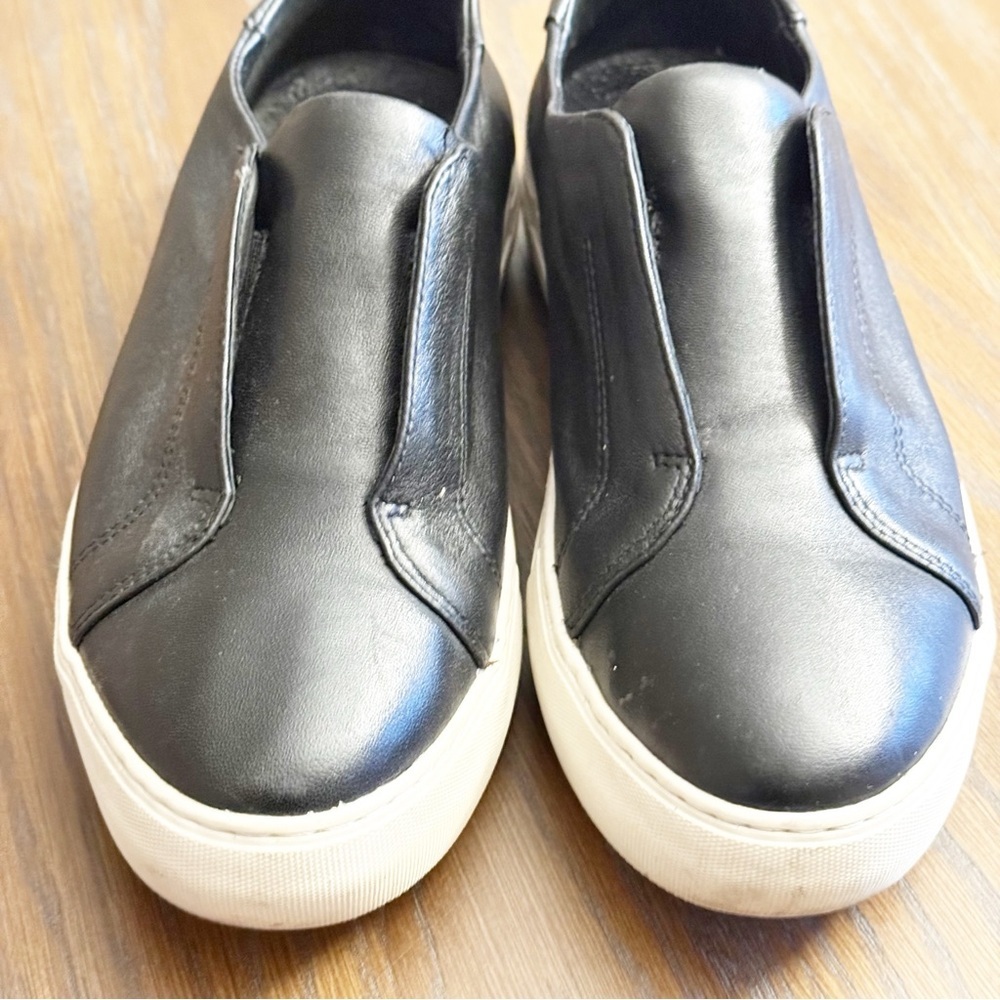 J/Slides NYC Slip-On Platform Leather Sneakers in Black 8.5 - Picture 3 of 9